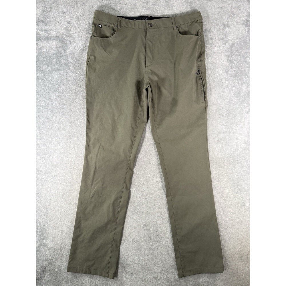 Hi Tec Pants Mens 38x32 Green Nylon Blend Performance Hiking Outdoor
